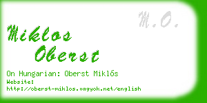 miklos oberst business card